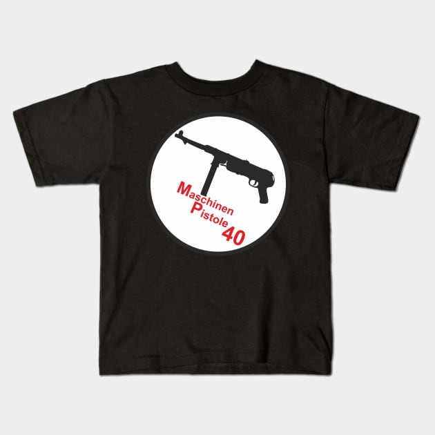 German MP-40 Kids T-Shirt by FAawRay